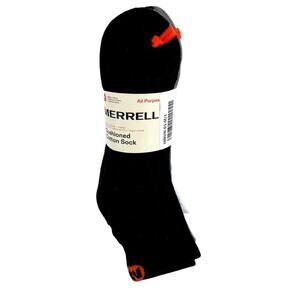 NEW Merrell Men Cushioned Cotton Quarter Crew Socks 6 Pairs Multicolor Sz 9-12